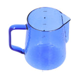 500ml Milk Frothing Pitcher Multipurpose Borosilicate Glass Milk Jug for Coffee Milk BeverageBlue