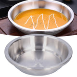 Stainless Steel Plate 304 Food Grade Material Stainless Steel Rounded Deepen Dish for Eating20cm/7.9in