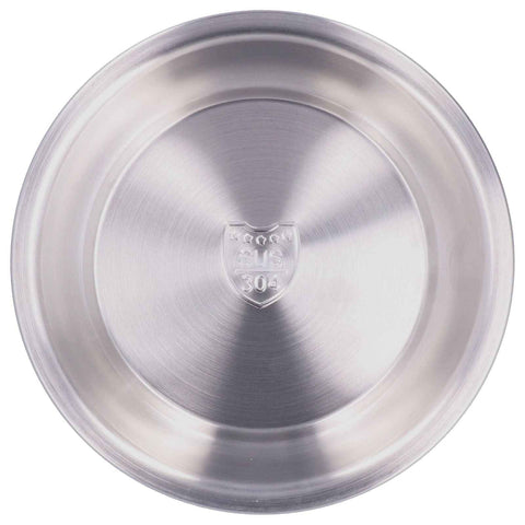 Stainless Steel Plate 304 Food Grade Material Stainless Steel Rounded Deepen Dish for Eating22cm/8.7in In Australia - Darrahopens