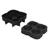 4 Grids Ice Ball Mold Reusable Food Grade Silicone Ice Ball Maker Tray Home Kitchen Utensils Black In Australia - Darrahopens