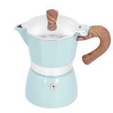 150ML Practical Aluminum Coffee Maker Octagonal Moka Coffee Pot for Home Office Kitchen ApplianceLake Blue In Australia - Darrahopens