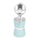 150ML Practical Aluminum Coffee Maker Octagonal Moka Coffee Pot for Home Office Kitchen ApplianceLake Blue