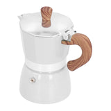 150ML Practical Aluminum Coffee Maker Octagonal Moka Coffee Pot for Home Office Kitchen ApplianceMilky White