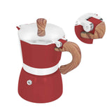 150ML Practical Aluminum Coffee Maker Octagonal Moka Coffee Pot for Home Office Kitchen ApplianceRed In Australia - Darrahopens