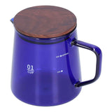 Tea Cup Borosilicate Glass 300ml 11.9oz Heat Resistant Household Coffee Mug Water Container with LidBlue In Australia - Darrahopens