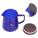Tea Cup Borosilicate Glass 300ml 11.9oz Heat Resistant Household Coffee Mug Water Container with LidBlue
