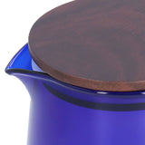 Tea Cup Borosilicate Glass 300ml 11.9oz Heat Resistant Household Coffee Mug Water Container with LidBlue