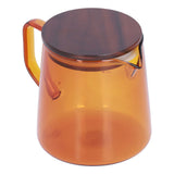 Tea Cup Borosilicate Glass 300ml 11.9oz Heat Resistant Household Coffee Mug Water Container with LidBrown