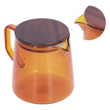Tea Cup Borosilicate Glass 300ml 11.9oz Heat Resistant Household Coffee Mug Water Container with LidBrown In Australia - Darrahopens