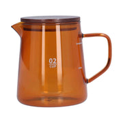 500ml Heat Resistant Coffee Server with Wooden Lid Household Tea Kettle for Home OfficeBrown In Australia - Darrahopens