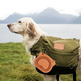 600ml Collapsible Dog Bowl Brown Durable Multifunctional Foldable Portable Dog Bowl for Hiking Camping