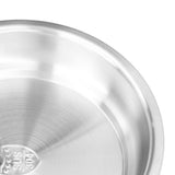 Deep Plate Stainless Steel Heavy Duty Salad Soup Serving Dish Tableware for Home Kitchen24cm
