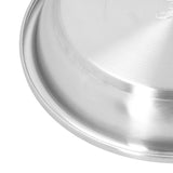 Deep Plate Stainless Steel Heavy Duty Salad Soup Serving Dish Tableware for Home Kitchen24cm