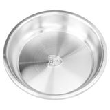Deep Plate Stainless Steel Heavy Duty Salad Soup Serving Dish Tableware for Home Kitchen26cm