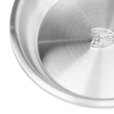 Deep Plate Stainless Steel Heavy Duty Salad Soup Serving Dish Tableware for Home Kitchen26cm