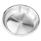 Deep Plate Stainless Steel Heavy Duty Salad Soup Serving Dish Tableware for Home Kitchen28cm