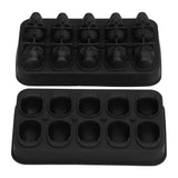 10 Grids Ice Cube Mold Silicone Black Professional Skull Ice Cube Mold for Halloween Home Bar In Australia - Darrahopens