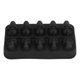 10 Grids Ice Cube Mold Silicone Black Professional Skull Ice Cube Mold for Halloween Home Bar
