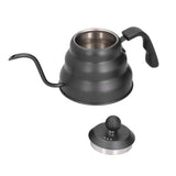PTFE Stainless Steel Tea Pot Coffee Kettle Gooseneck Spout Pour Over Coffee Maker Drip Kettle Black1.2L In Australia - Darrahopens