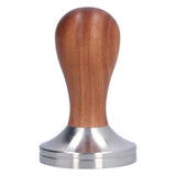 58mm Flat Base Coffee Tamper Manual Stainless Steel Coffee Powder Pressing Hammer with Wood Handle In Australia - Darrahopens