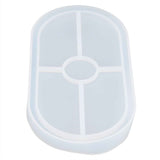DIY Silicone Mold Oval Crystal Epoxy Resin Tea Coaster Mold for Home Kitchen Bakery
