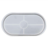 DIY Silicone Mold Oval Crystal Epoxy Resin Tea Coaster Mold for Home Kitchen Bakery