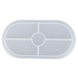 DIY Silicone Mold Oval Crystal Epoxy Resin Tea Coaster Mold for Home Kitchen Bakery