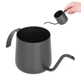 304 Stainless Steel PTFE Gooseneck Kettle with Inner Scale Pour Over Coffee Pot for Home250ml Black