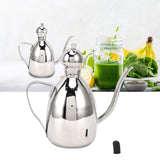 Stainless Steel Oil Can Portable High Water Tightness Stainless Steel Oil Can for Kitchen0.25L