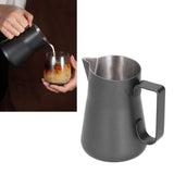 Stainless Steel Frothing Cup Coffee Frothing Pitcher Milk Frothing Jug with Long Diversion Mouth600ml