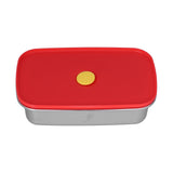 Lunch Box Red Non Pollution Good Sealing Lightweight Easily Clean Bento Box for Workers600ml