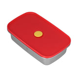 Lunch Box Red Non Pollution Good Sealing Lightweight Easily Clean Bento Box for Workers600ml