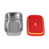 Lunch Box Red Non Pollution Good Sealing Lightweight Easily Clean Bento Box for Workers600ml