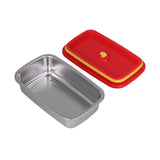 Lunch Box Red Non Pollution Good Sealing Lightweight Easily Clean Bento Box for Workers600ml