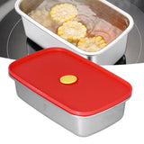 Lunch Box Red Non Pollution Good Sealing Lightweight Easily Clean Bento Box for Workers600ml