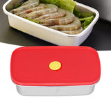 Lunch Box Red Non Pollution Good Sealing Lightweight Easily Clean Bento Box for Workers600ml