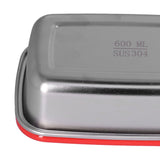 Lunch Box Red Non Pollution Good Sealing Lightweight Easily Clean Bento Box for Workers600ml