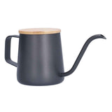 350ml Stainless Steel Coffee Pot Long Narrow Spout Manual Coffee Making Kettle with Bamboo Lid In Australia - Darrahopens