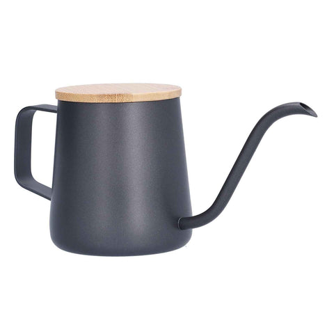 350ml Stainless Steel Coffee Pot Long Narrow Spout Manual Coffee Making Kettle with Bamboo Lid In Australia - Darrahopens