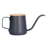 350ml Stainless Steel Coffee Pot Long Narrow Spout Manual Coffee Making Kettle with Bamboo Lid In Australia - Darrahopens