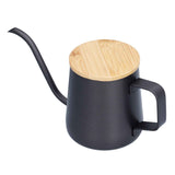 350ml Stainless Steel Coffee Pot Long Narrow Spout Manual Coffee Making Kettle with Bamboo Lid In Australia - Darrahopens