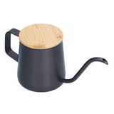 350ml Stainless Steel Coffee Pot Long Narrow Spout Manual Coffee Making Kettle with Bamboo Lid In Australia - Darrahopens