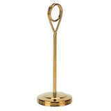Table Number Holder Stainless Steel Durable Fade Resistant Lightweight Picture Clip for Hotel Restaurant15.5cm Gold