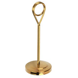 Table Number Holder Stainless Steel Durable Fade Resistant Lightweight Picture Clip for Hotel Restaurant15.5cm Gold