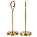 Table Number Holder Stainless Steel Durable Fade Resistant Lightweight Picture Clip for Hotel Restaurant15.5cm Gold In Australia - Darrahopens