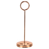 Table Number Holder Stainless Steel Durable Fade Resistant Lightweight Picture Clip for Hotel Restaurant15.5cm Rose Gold