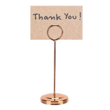 Table Number Holder Stainless Steel Durable Fade Resistant Lightweight Picture Clip for Hotel Restaurant15.5cm Rose Gold