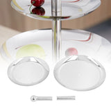 Fruit Tray Stainless Steel 2 Layers Multifunctional Durable Self Service Cupcake Stand for Home Hotel