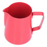 600ml Stainless Steel Frothing Pitcher Milk Coffee Frothing Jug with Pointed Spout for HomeRed