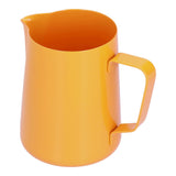600ml Stainless Steel Frothing Pitcher Milk Coffee Frothing Jug with Pointed Spout for HomeOrange